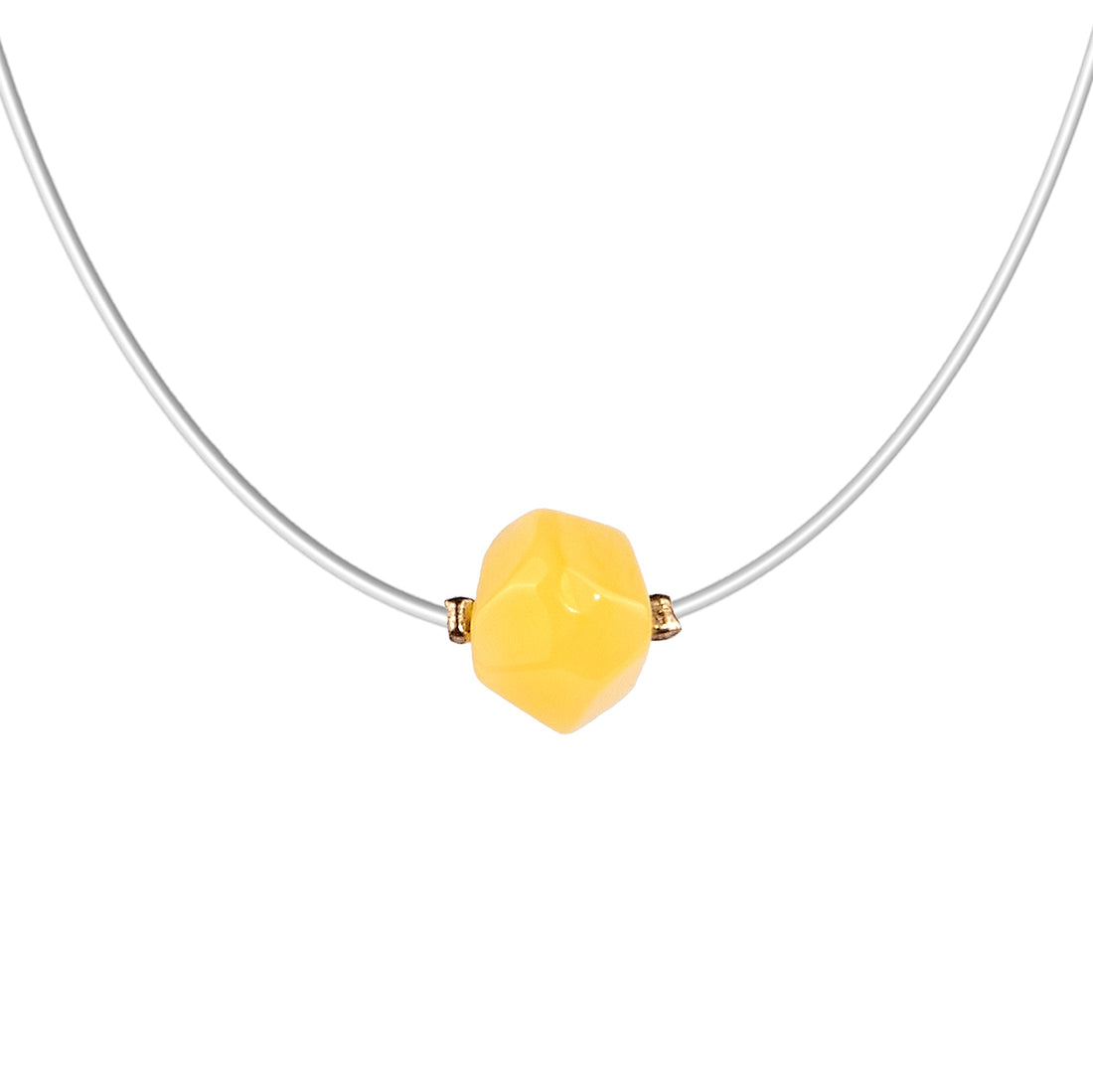 Yellow natural Baltic amber choker necklace — how to choose your first piece of amber jewelry, handcrafted in Brooklyn USA by KIZIMA