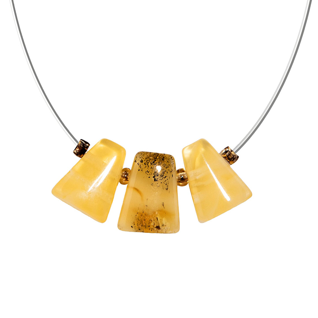 Close-up of a genuine Baltic amber piece handcrafted by KIZIMA®