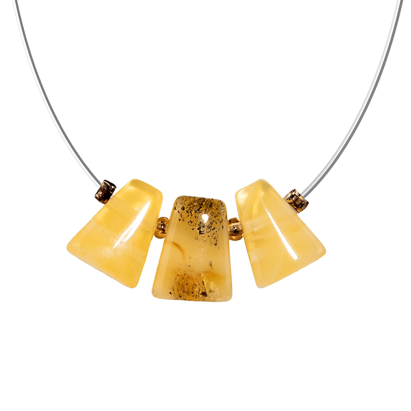 Close-up of a genuine Baltic amber piece handcrafted by KIZIMA®