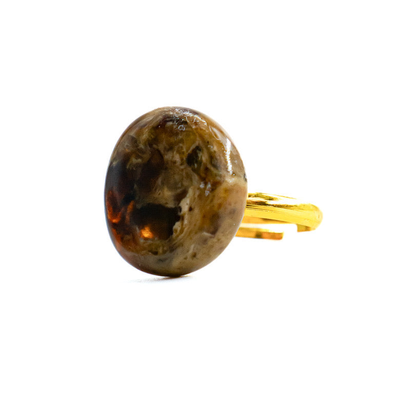 USA Ring Certified Natural Amber Authors design Handmade KIZIMA