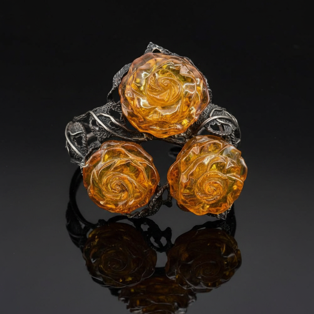Made in USA Genuine Natural Baltic Amber & Sterling Silver Bracelet KIZIMA®