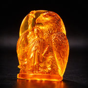 États-Unis 250e Statue d'ambre : Aigle et Liberté