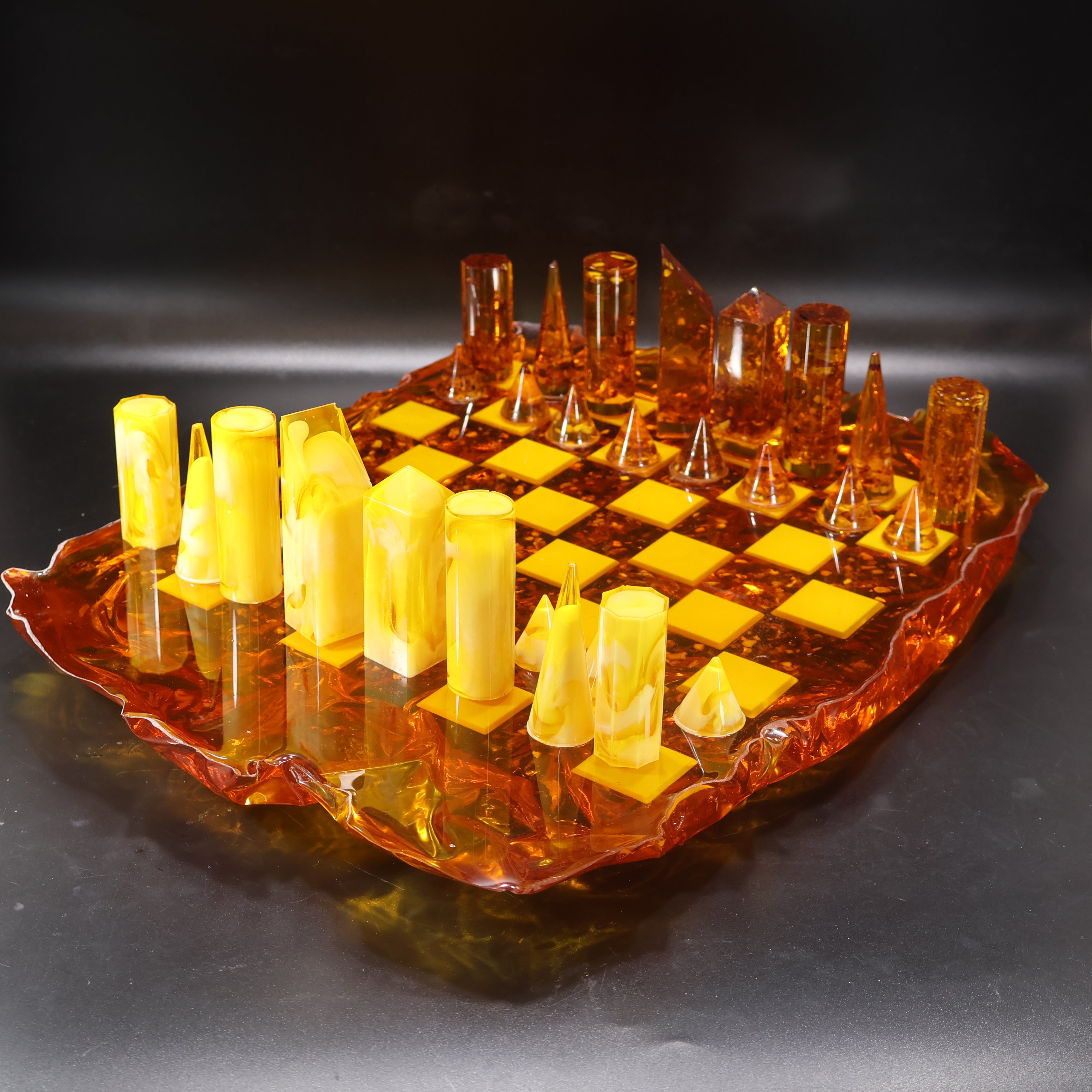 Manhattan Skyline — Baltic Amber Chess Set | Handmade in New York by KIZIMA®