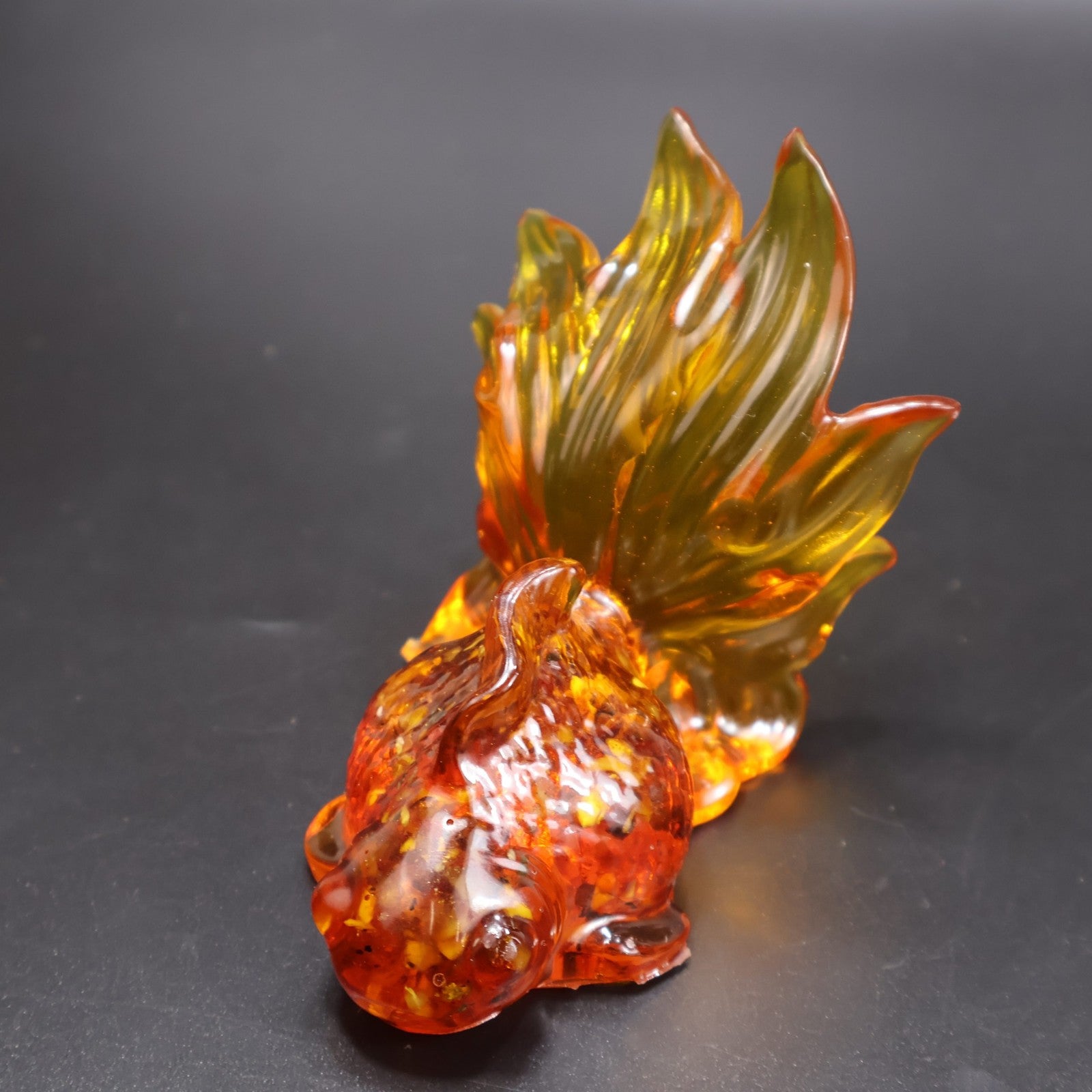 Made in USA Handmade  Amber Goldfish Fish