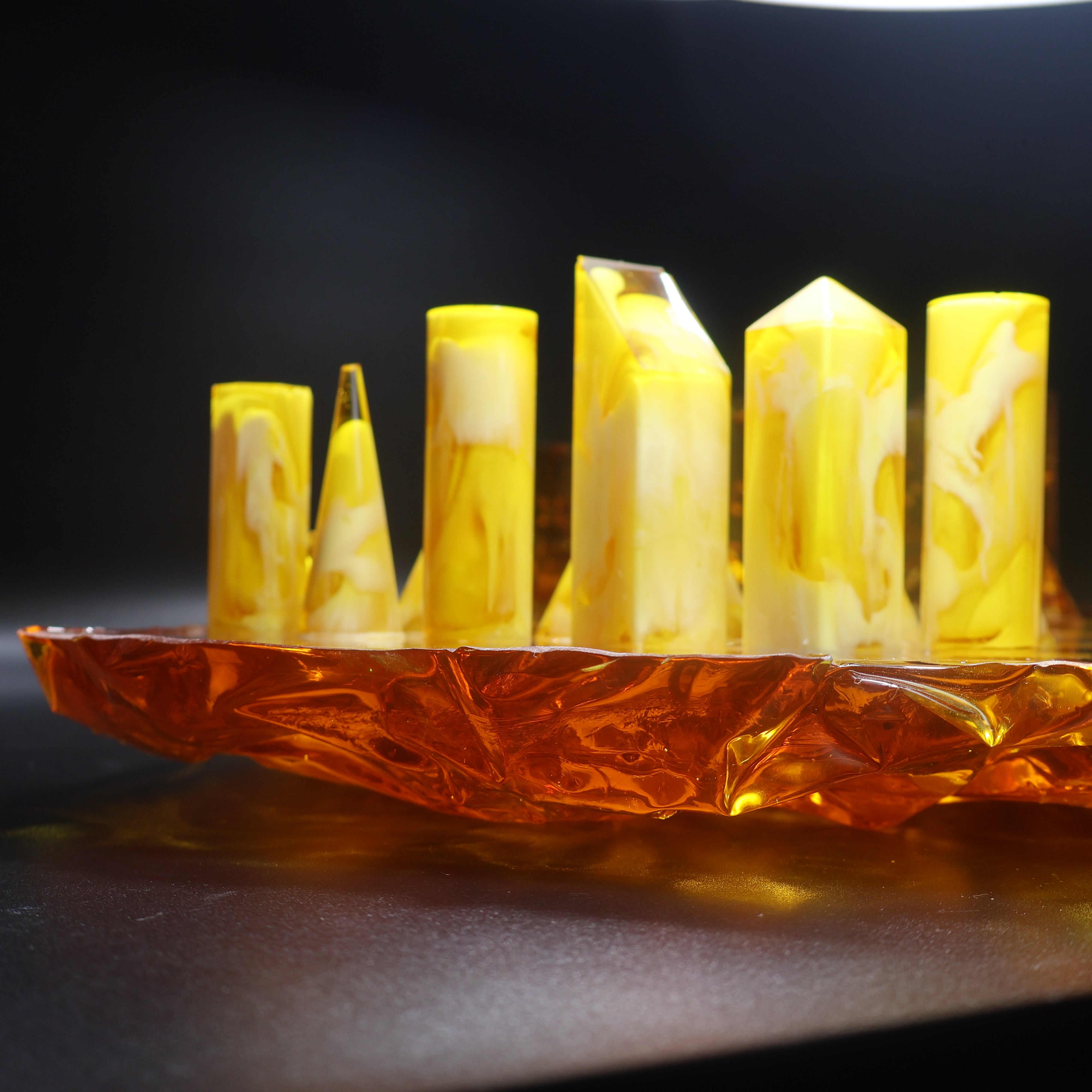 Manhattan Skyline — Baltic Amber Chess Set | Handmade in New York by KIZIMA®