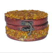 USA Handmade Oval Box Baltic amber Home decor KIZIMA