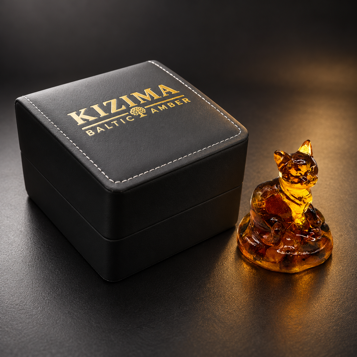 KIZIMA amber cat, gift packaging premium v3 realbox