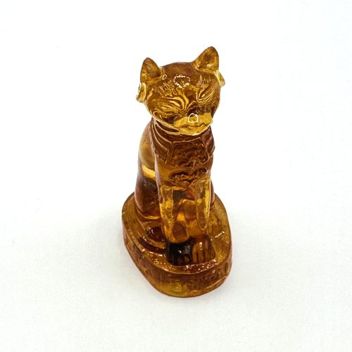 Figurine de chat en ambre naturel de la Baltique faite à la main aux États-Unis, statue de chat Sphynx en ambre, sculpture de chat, cadeau souvenir, cadeau unique en ambre, décoration d'intérieur KIZIMA