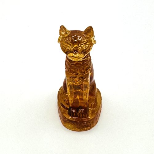 Figurine de chat en ambre naturel de la Baltique faite à la main aux États-Unis, statue de chat Sphynx en ambre, sculpture de chat, cadeau souvenir, cadeau unique en ambre, décoration d'intérieur KIZIMA