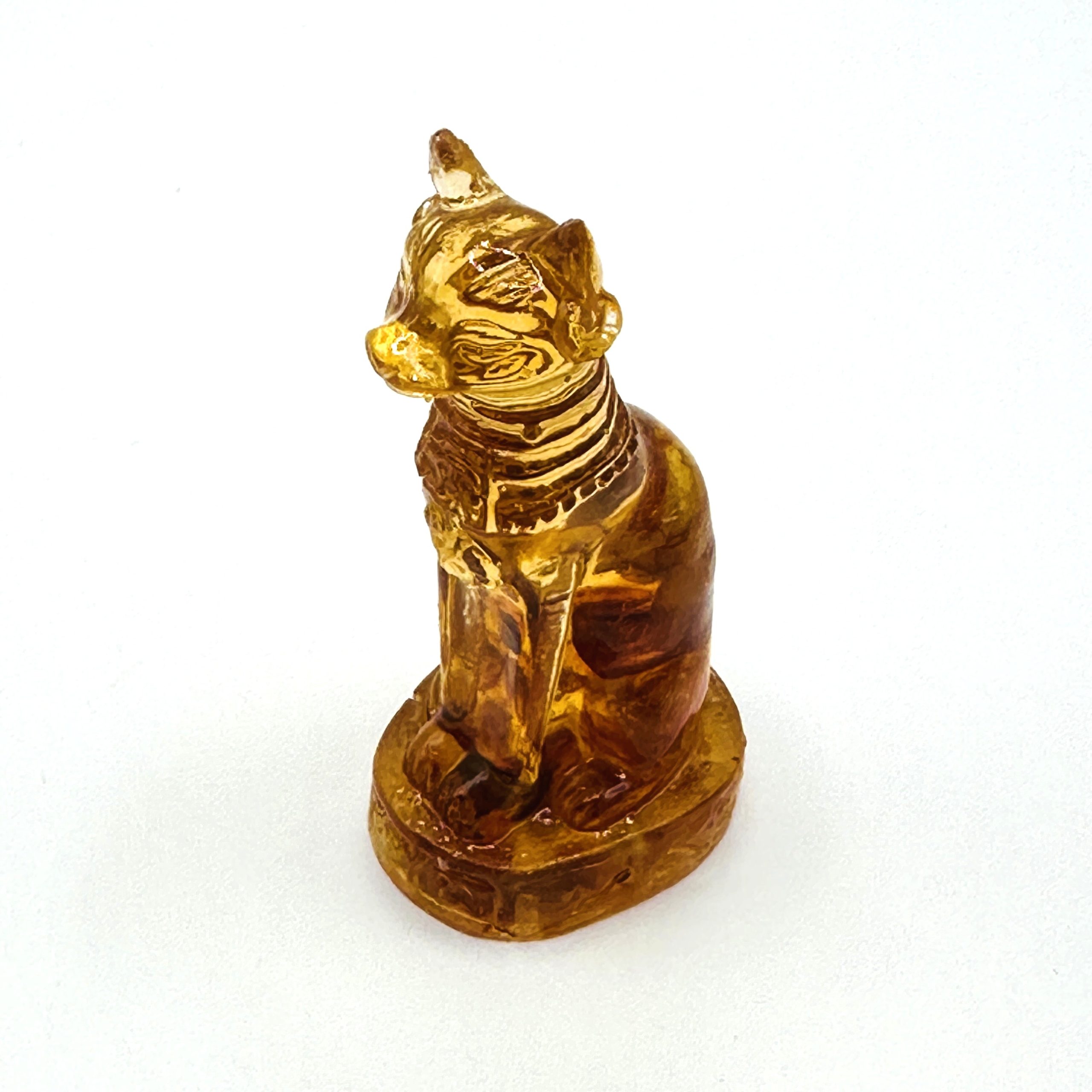 Figurine de chat en ambre naturel de la Baltique faite à la main aux États-Unis, statue de chat Sphynx en ambre, sculpture de chat, cadeau souvenir, cadeau unique en ambre, décoration d'intérieur KIZIMA