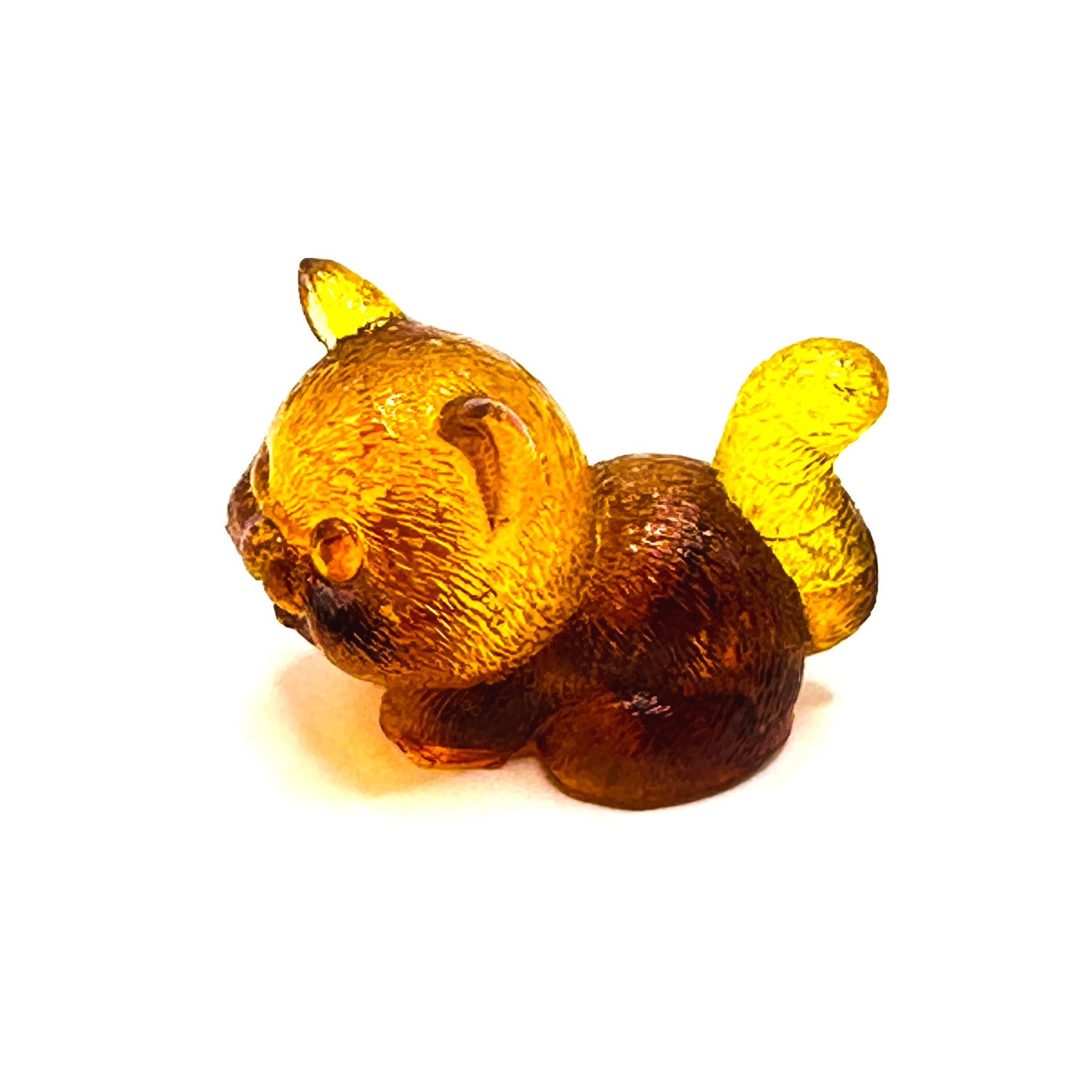 USA Handcrafted Amber Cat Statue Souvenir Collectible Figurine Home Decor KIZIMA
