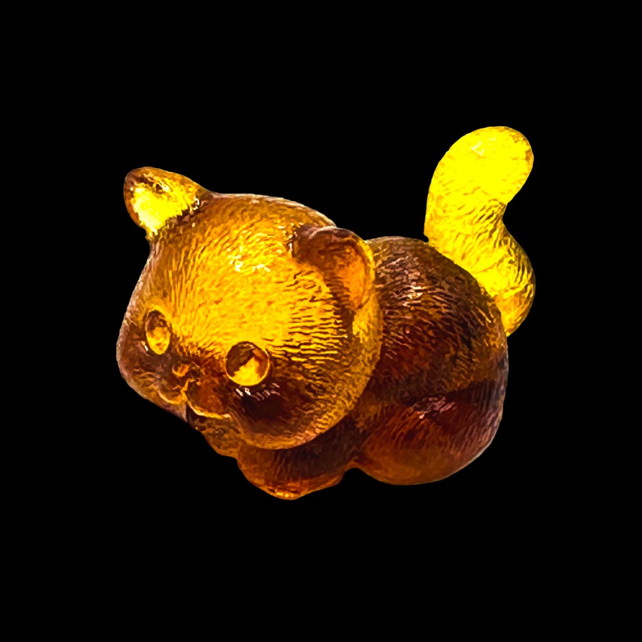 USA Handcrafted Amber Cat Statue Souvenir Collectible Figurine Home Decor KIZIMA