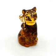 USA Handmade Amber Cat Figurine Statue Souvenir Gift Unique Amber Gift Home Decor KIZIMA