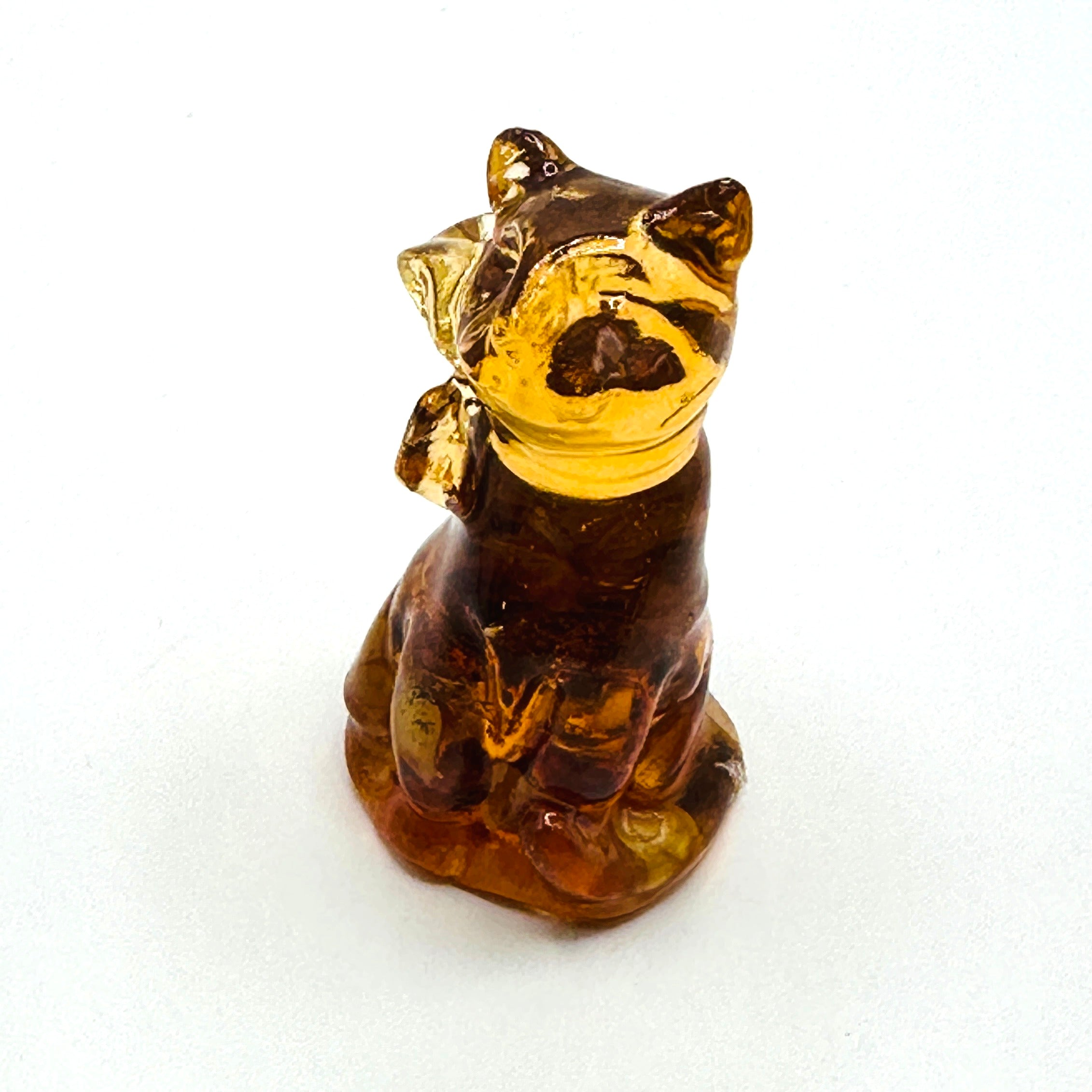 USA Handmade Amber Cat Figurine Statue Souvenir Gift Unique Amber Gift Home Decor KIZIMA