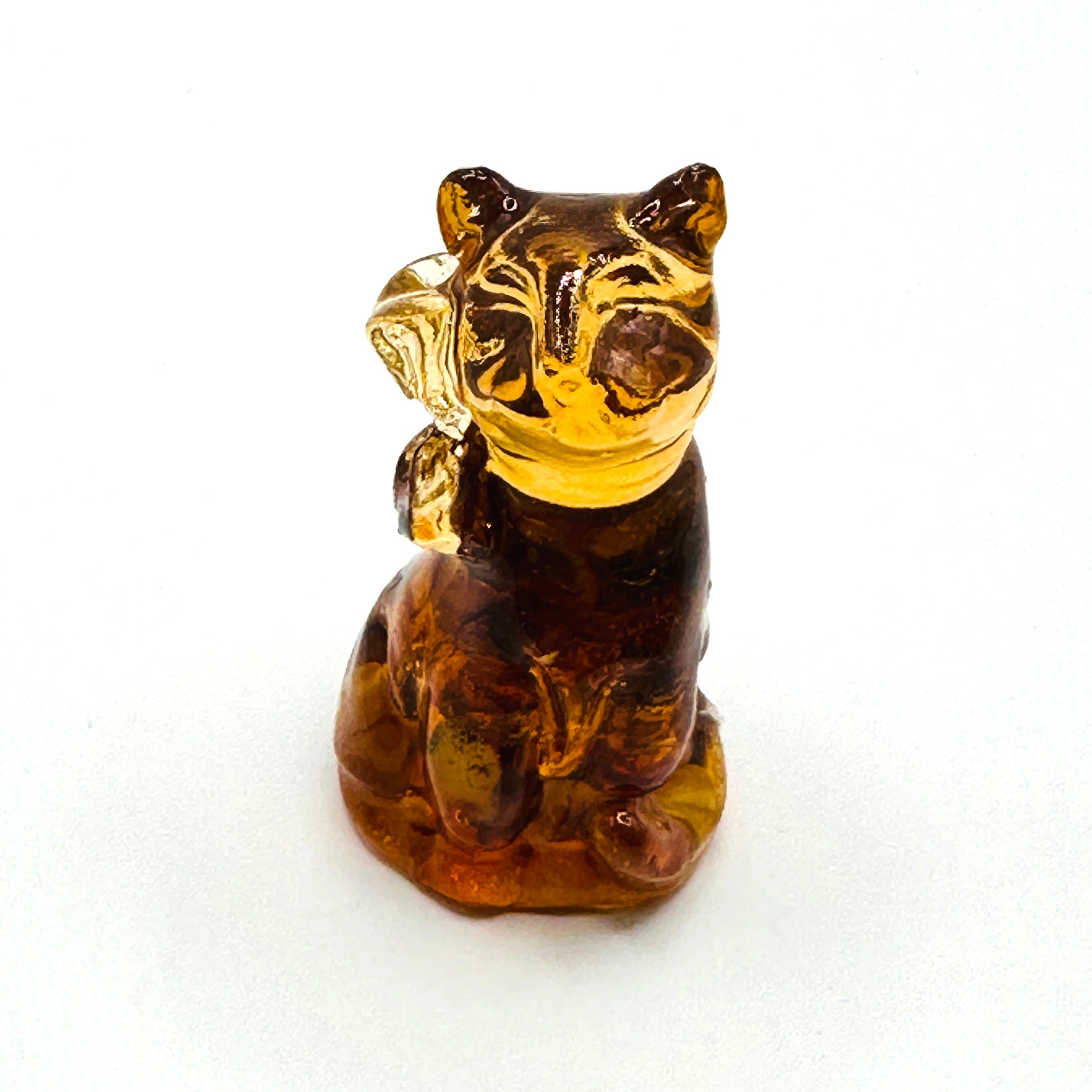 USA Handmade Amber Cat Figurine Statue Souvenir Gift Unique Amber Gift Home Decor KIZIMA