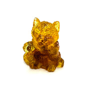 USA Handmade Amber Cat Figurine Statue Souvenir Gift Unique Amber Gift Home Decor KIZIMA