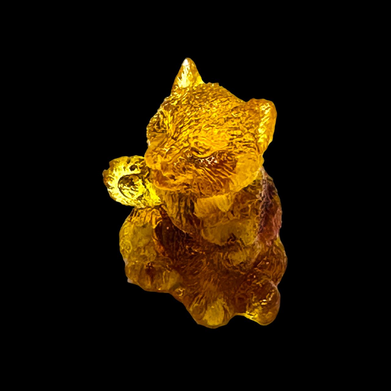 USA Handmade Amber Cat Figurine Statue Souvenir Gift Unique Amber Gift Home Decor KIZIMA
