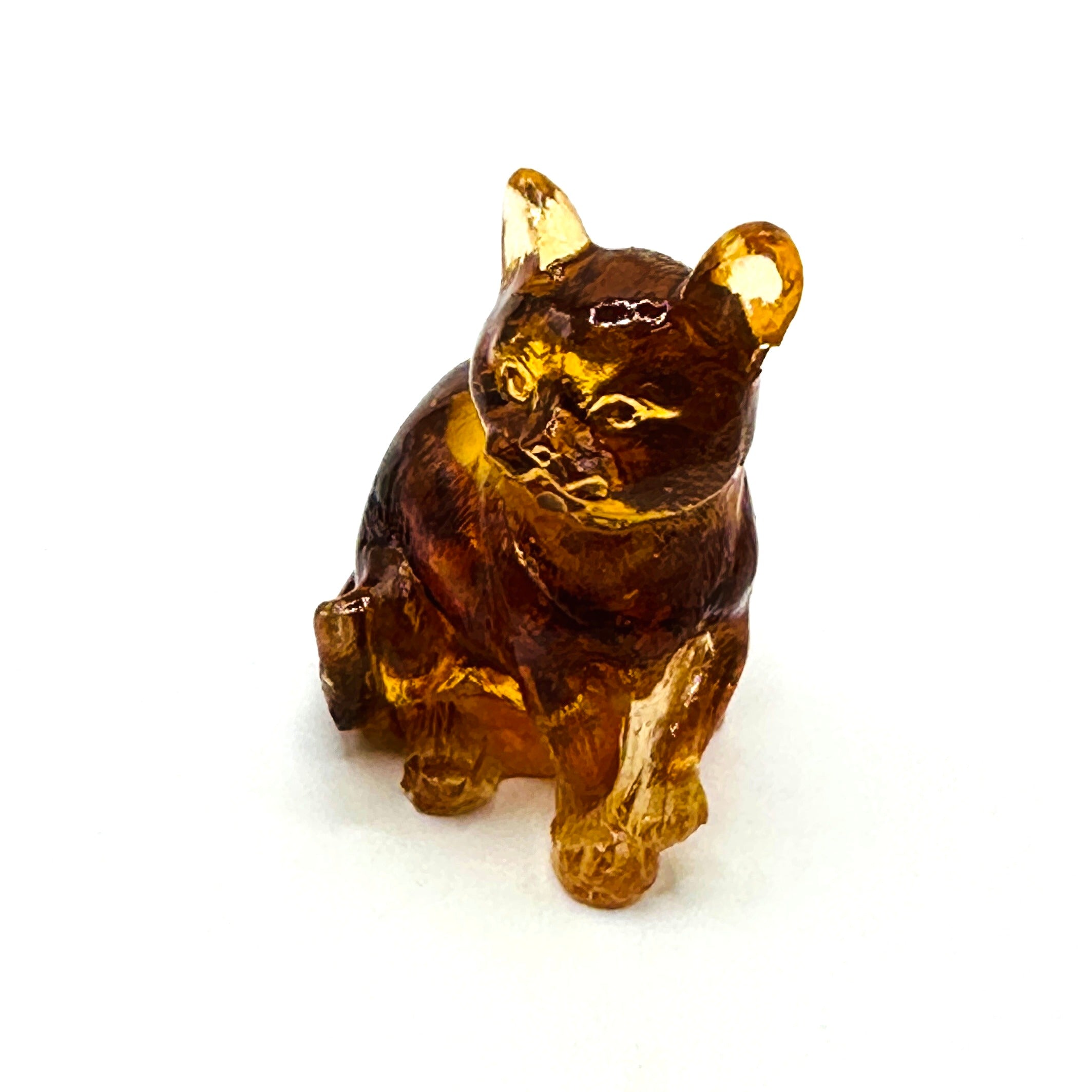 USA Amber CAT Figurine Souvenir Baltic Amber Cat Statue Cat Sculpture Gift Home Decor Handmade KIZIMA
