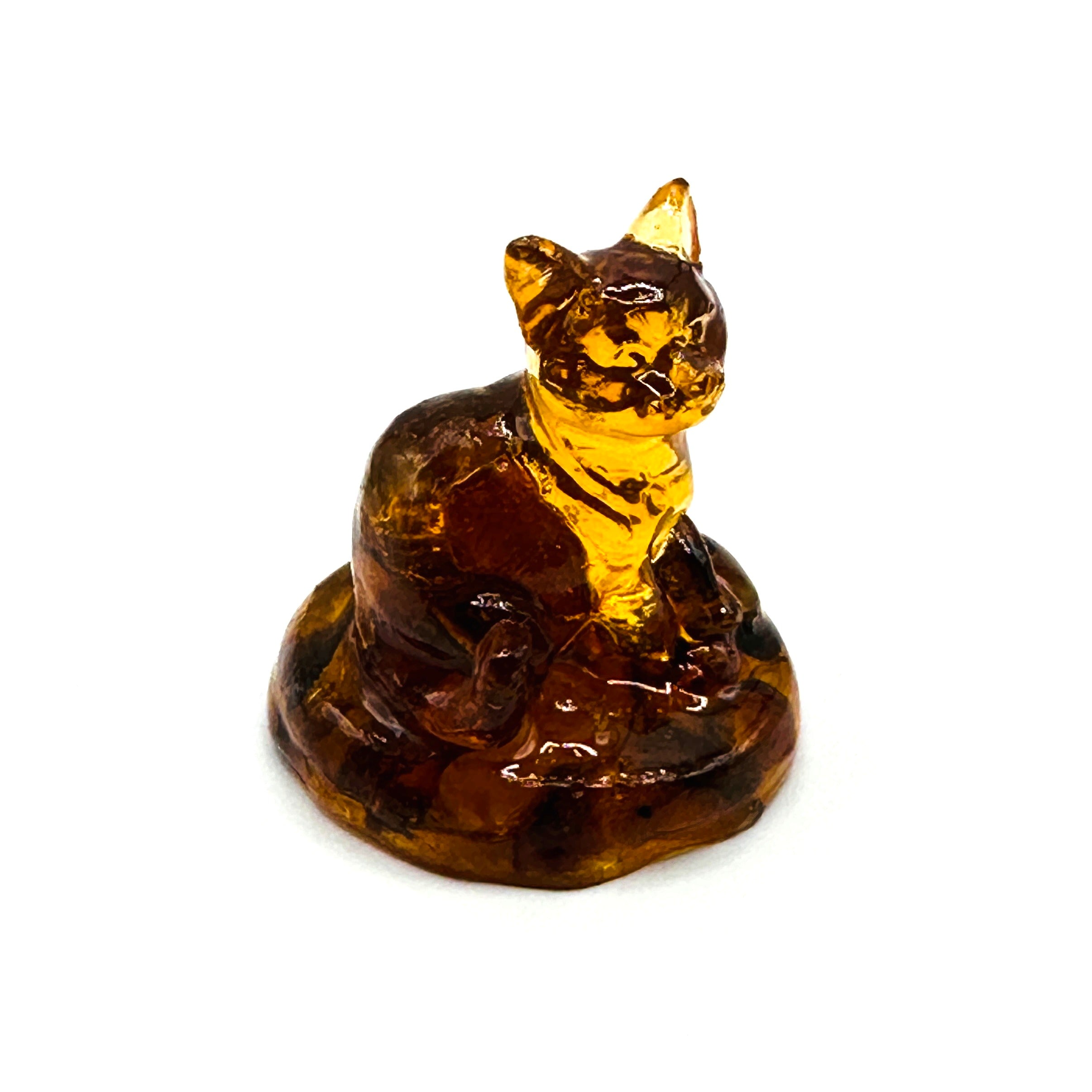 USA Amber CAT Statue Souvenir Baltic Amber Cat Figurine Cat Sculpture Gift Home Decor Handmade KIZIMA