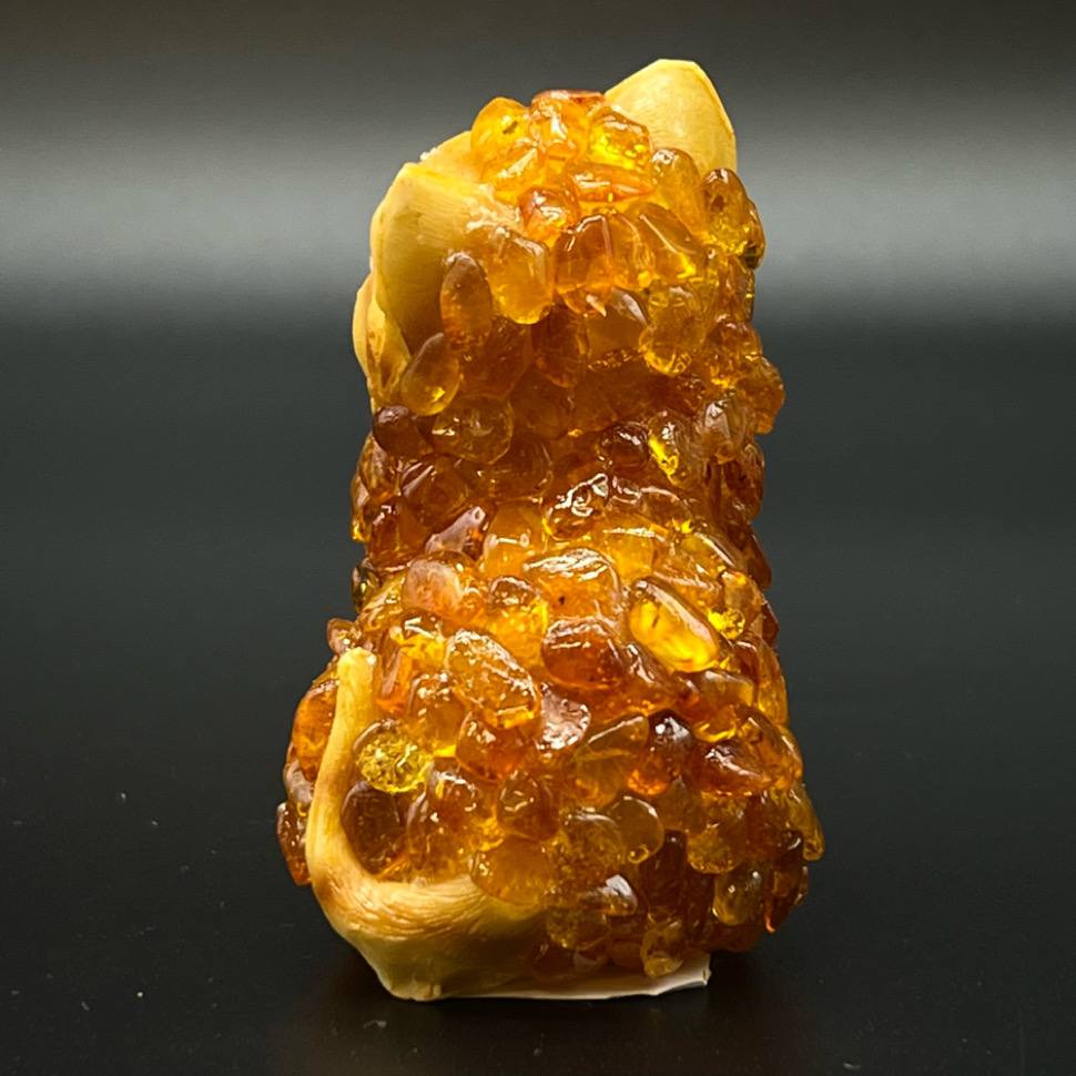 USA Handmade Cat Figurine, Amber Sculpture by KIZIMA, Home Decor