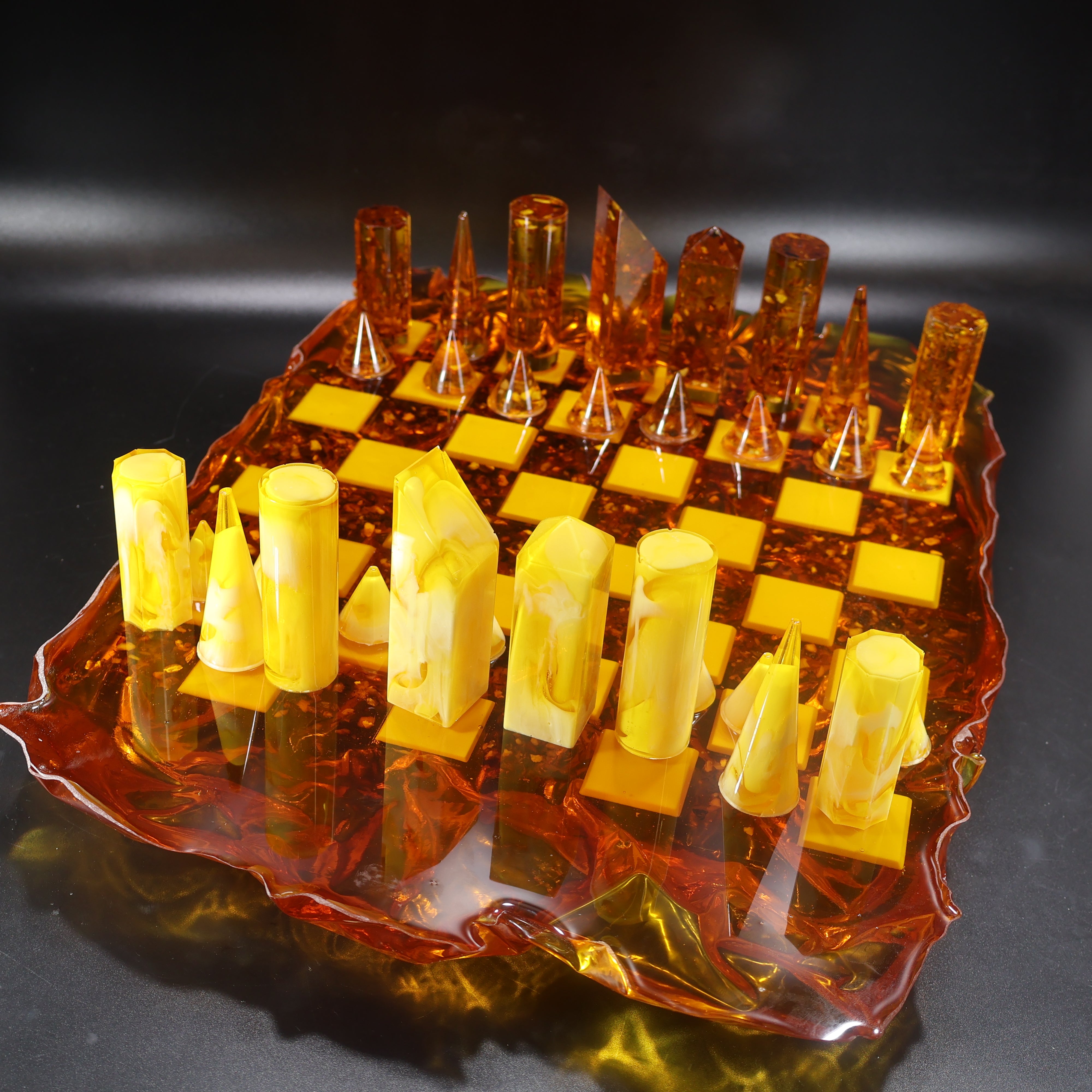 Manhattan Skyline — Baltic Amber Chess Set | Handmade in New York by KIZIMA®