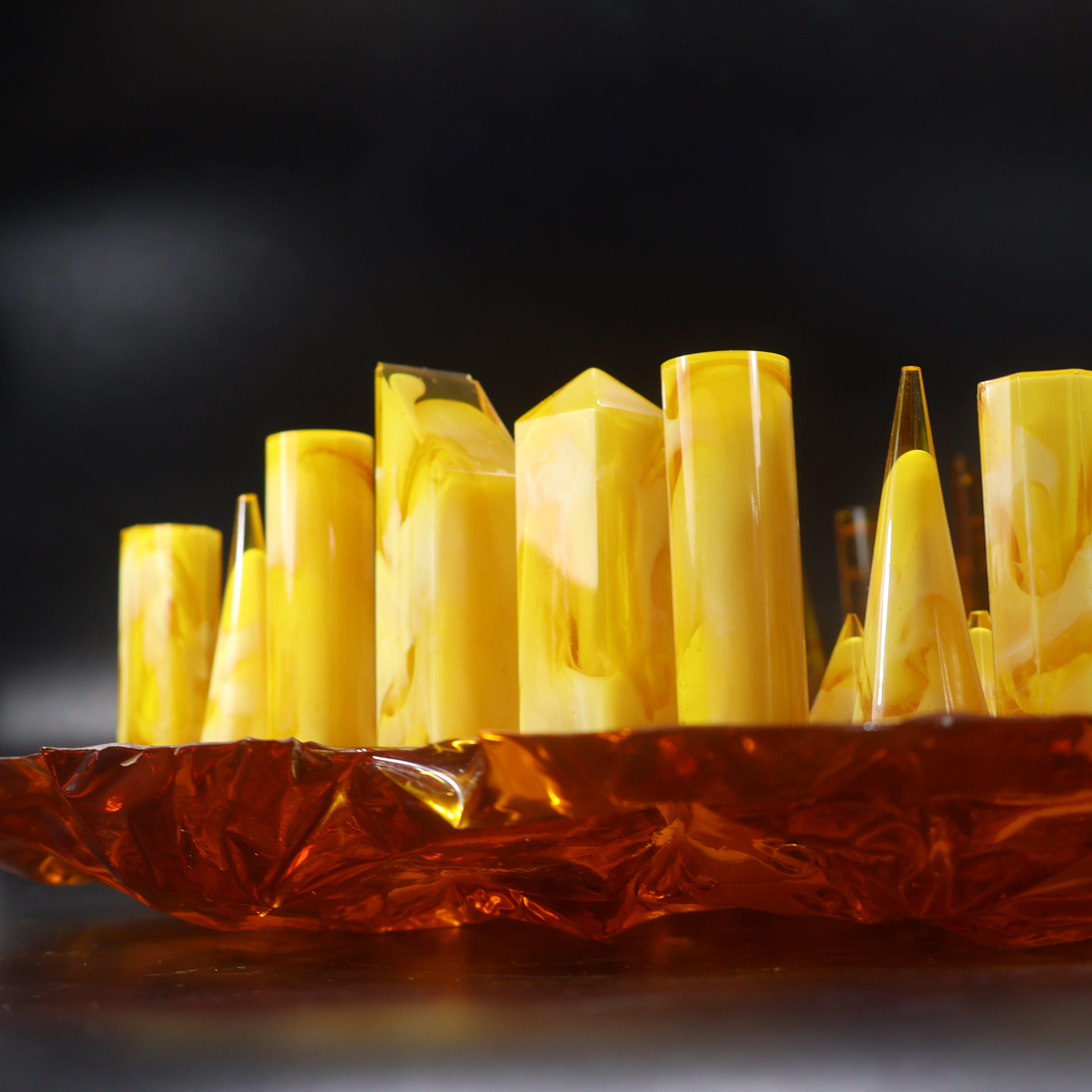 Manhattan Skyline — Baltic Amber Chess Set | Handmade in New York by KIZIMA®