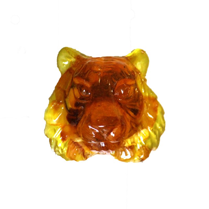 USA Handmade Magnet Tiger Natural Baltic Amber KIZIMA