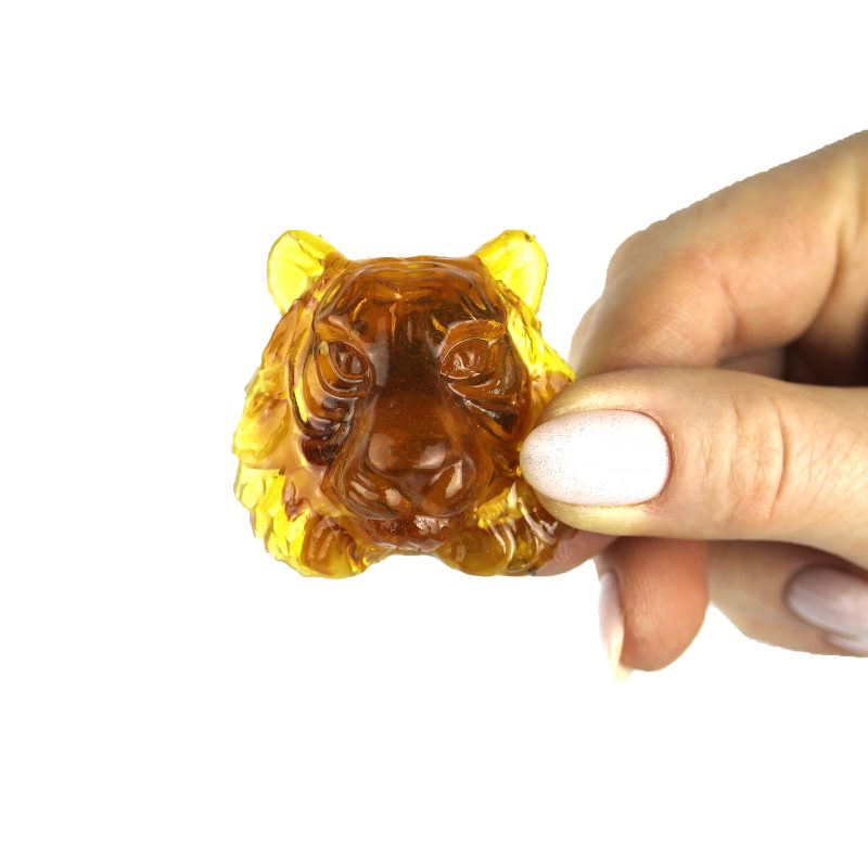 USA Handmade Magnet Tiger Natural Baltic Amber KIZIMA