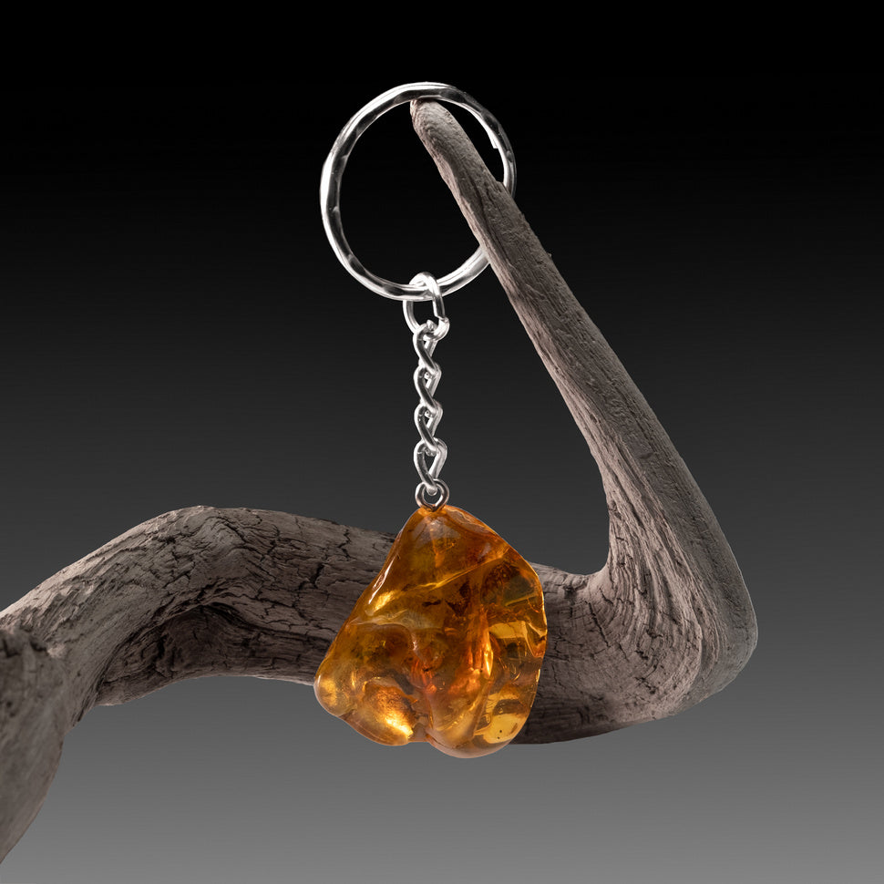 USA Handmade Amber Stone Keychain Gift For Man Car Keychain Key Ring Father's Day Gift KIZIMA