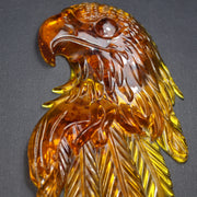 The Amber Eagle Art honors Washington and the Capitol.