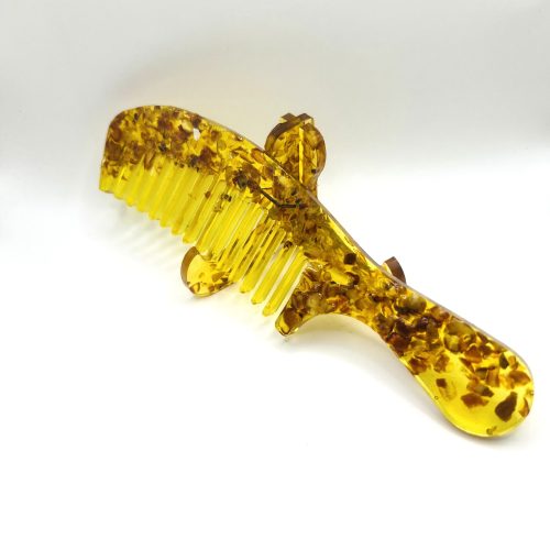 USA Handmade Baltic Amber Hair Comb | Gift for Women