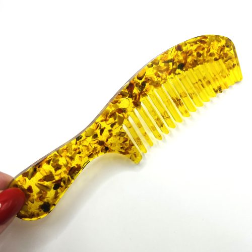 USA Handmade Baltic Amber Hair Comb | Gift for Women