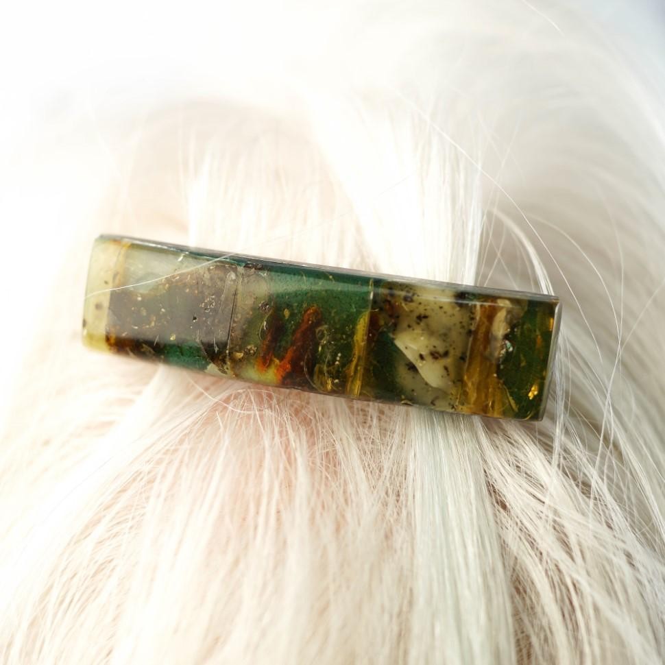 USA Handmade Hair Pin Natural Baltic Amber KIZIMA