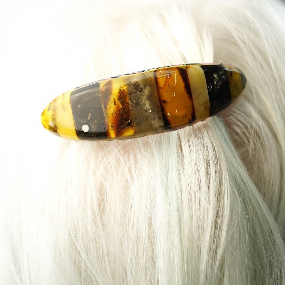 USA Handmade Hair pin Natural Baltic Amber KIZIMA