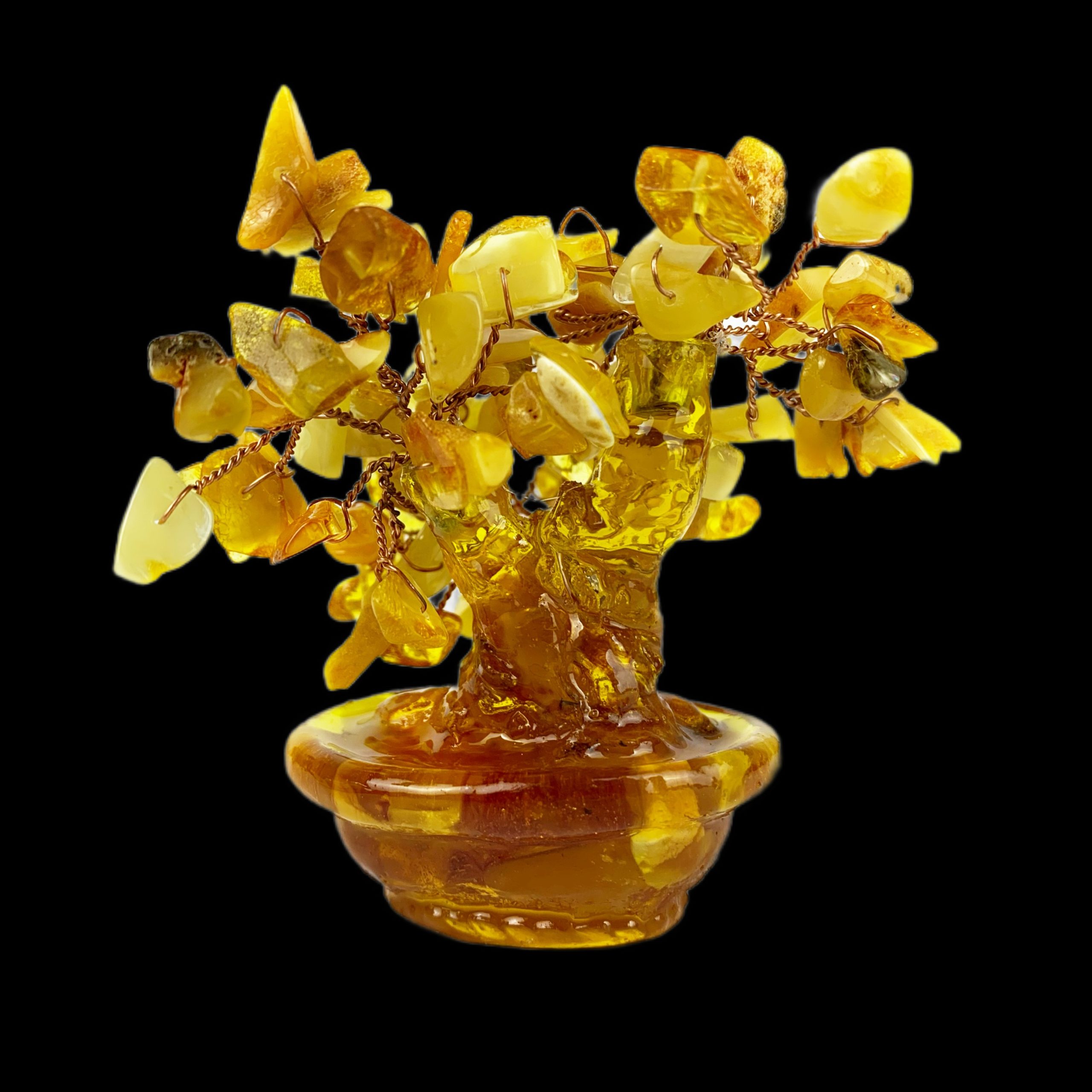 USA Handmade Money Tree Baltic Amber Home Decor KIZIMA