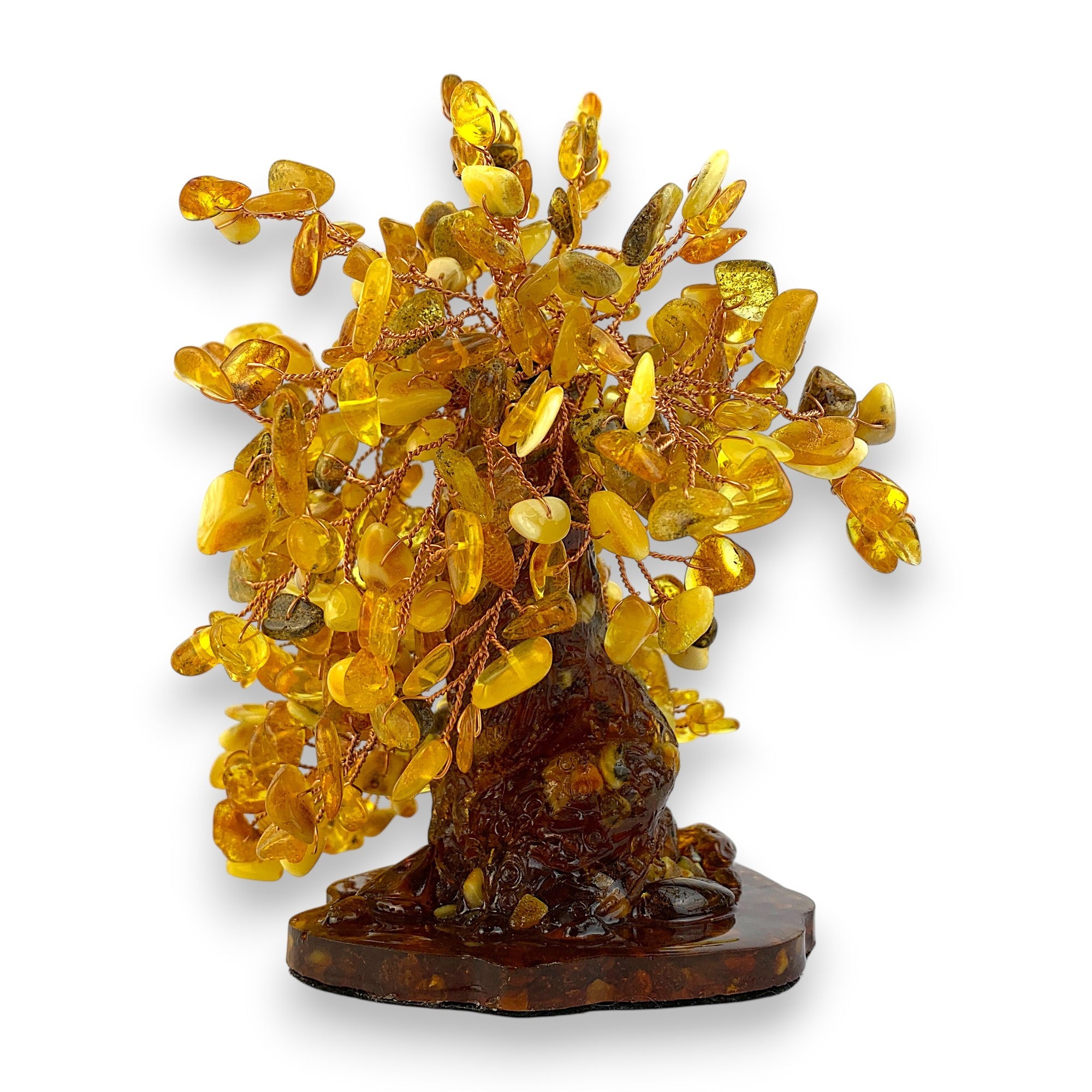 Baltic amber branch money tree by KIZIMA® — genuine amber gift, handmade in USA, final view