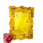 Cadre Photo ou Cadre d'Image Ambre avec Ornement, Fabricant artisanal de Style Baroque, Cadeau de cadre décoratif élégant pour la Fête des Pères KIZIMA Brooklyn USA