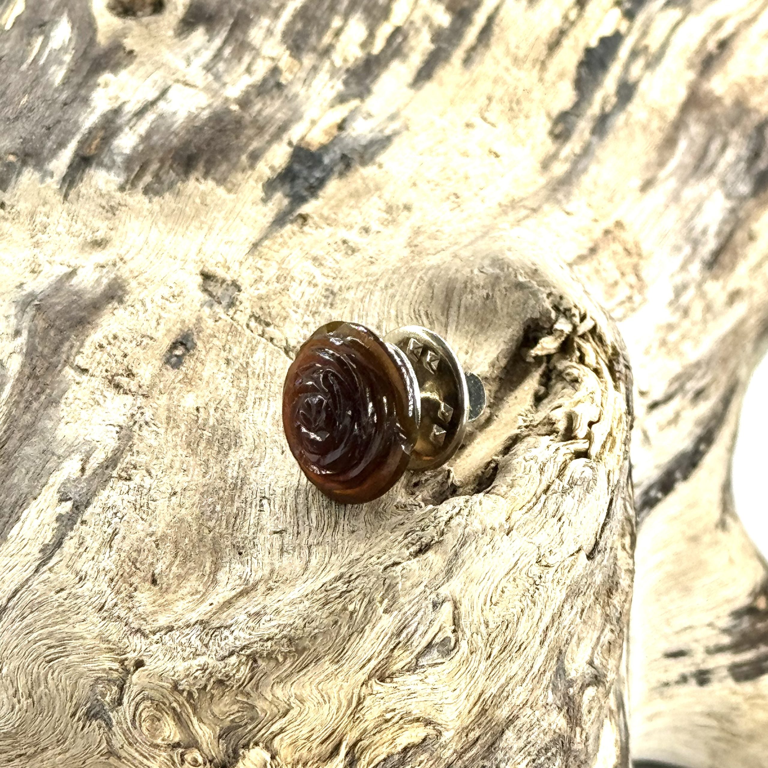 USA HANDMADE Amber Brooch Rose Valentine's Day Gift KIZIMA