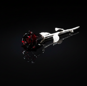Made in USA Genuine Natural Baltic Amber Gothic Black Rose Brooch KIZIMA®