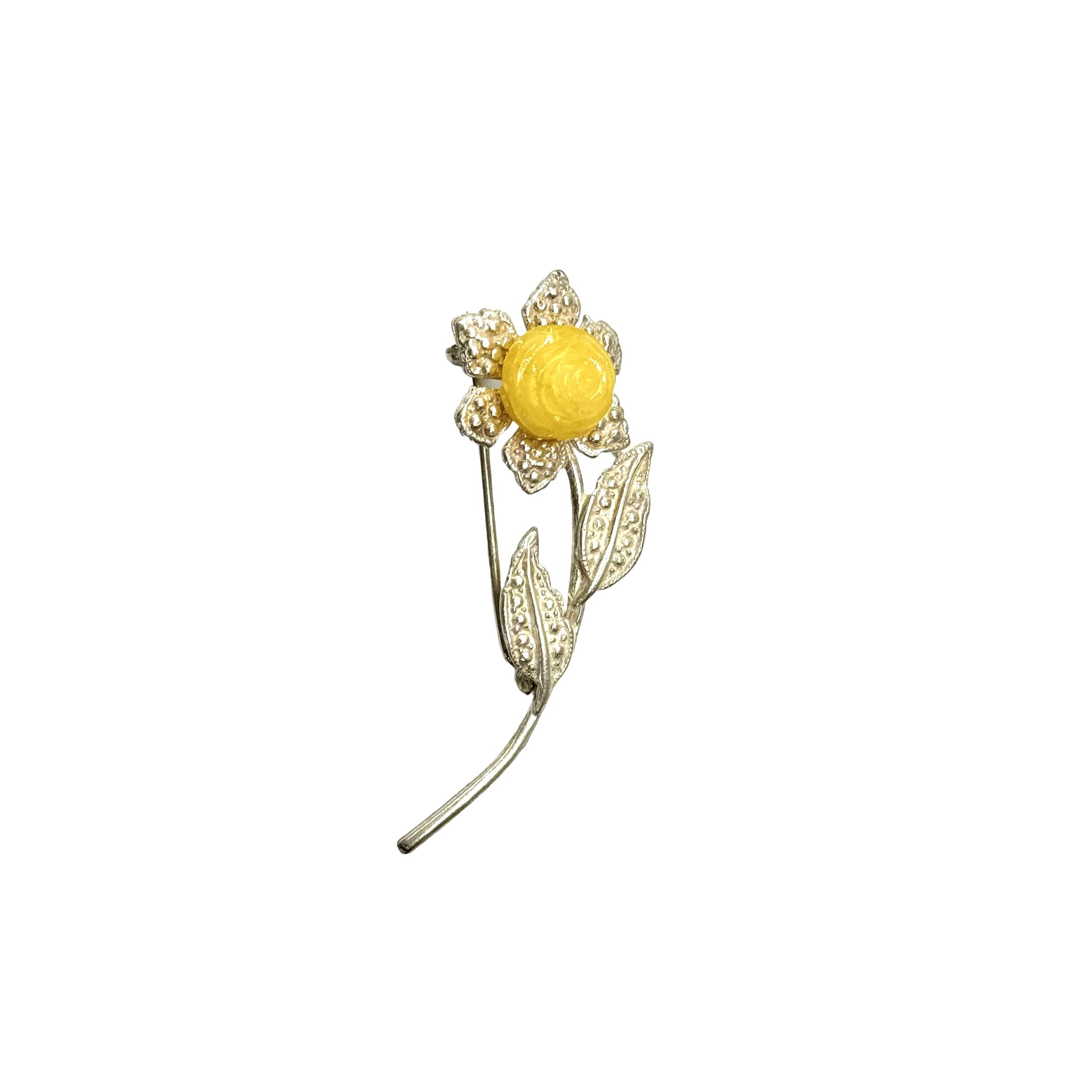 Broche Tournesol Ambre FAIT MAIN USA KIZIMA
