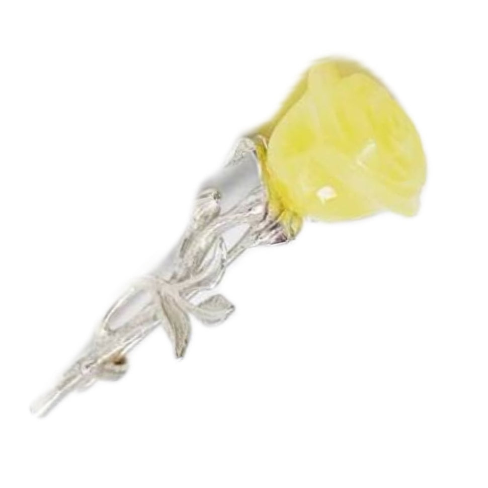 USA HANDMADE Brooch Rose Natural Amber Valentine's Day Gift KIZIMA
