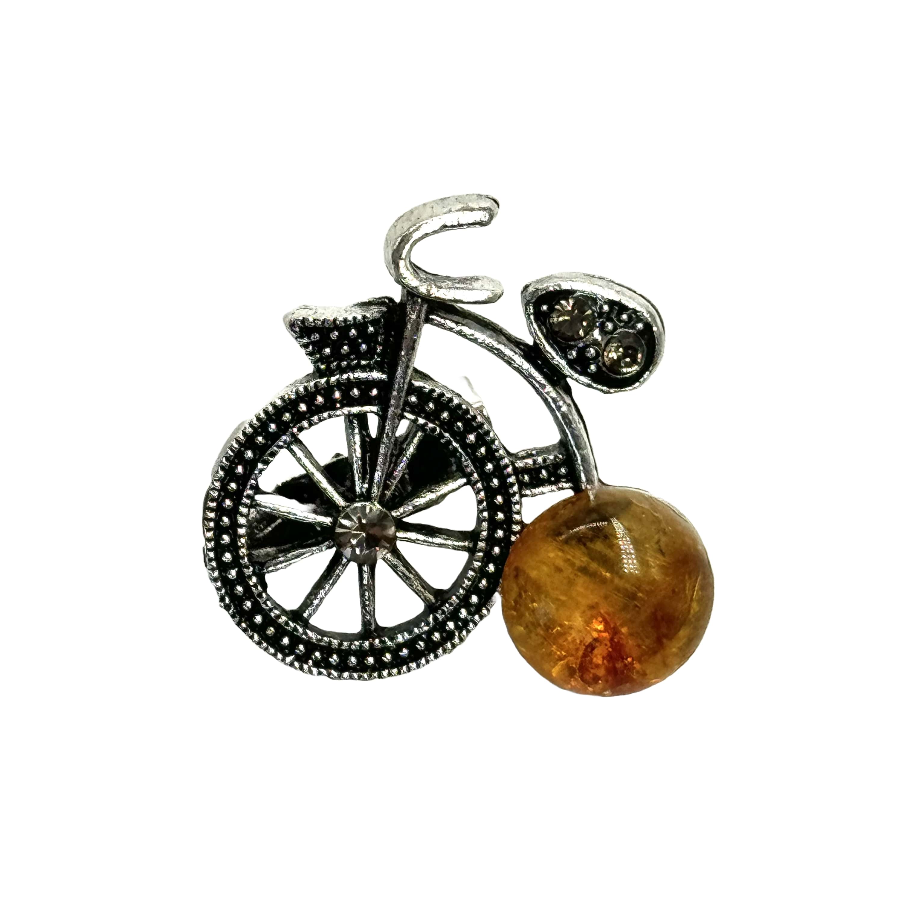 USA HANDMADE Baltic amber Bicycle brooch Valentine's Day Gift KIZIMA