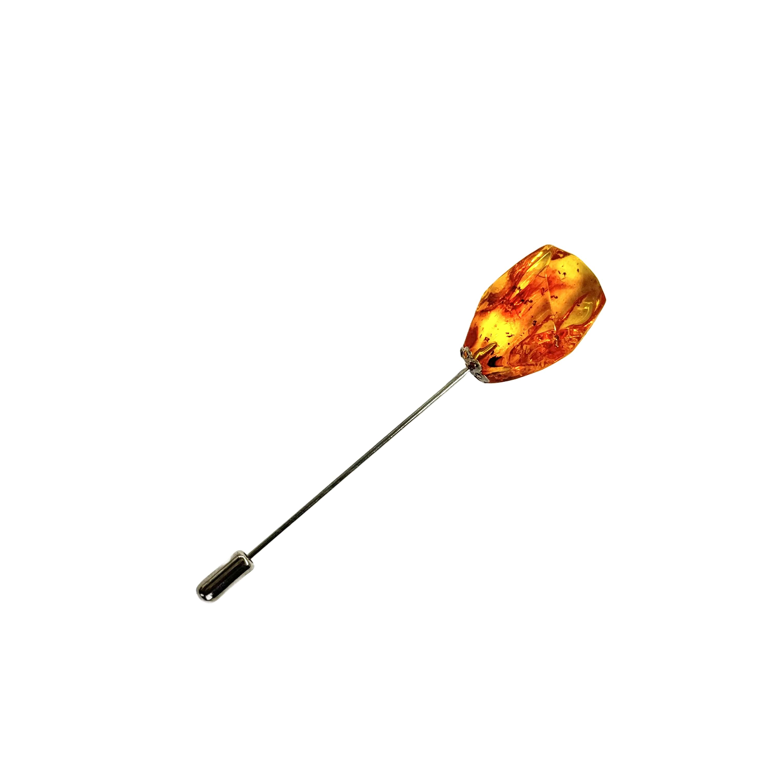 USA HANDMADE Natural Amber Brooch Valentine's Day Gift KIZIMA