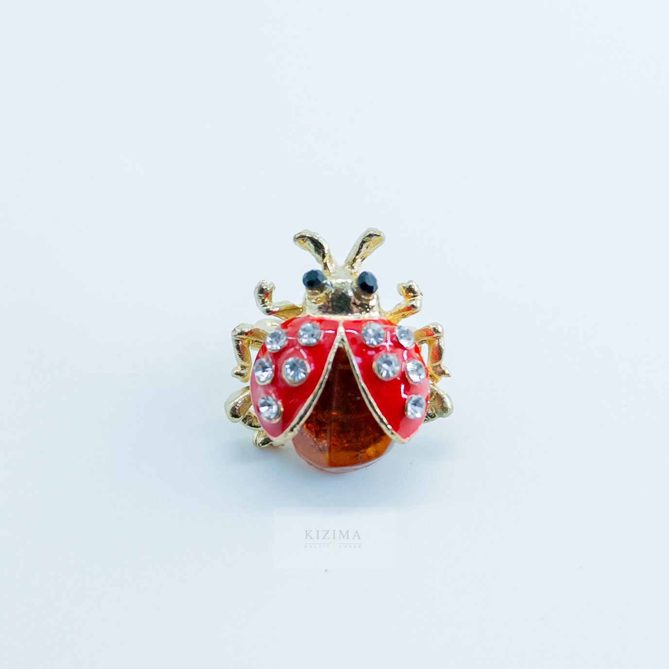Broche Coccinelle Faite à la main USA Cadeau Ambre Saint Valentin KIZIMA