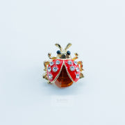 Broche Coccinelle Faite à la main USA Cadeau Ambre Saint Valentin KIZIMA