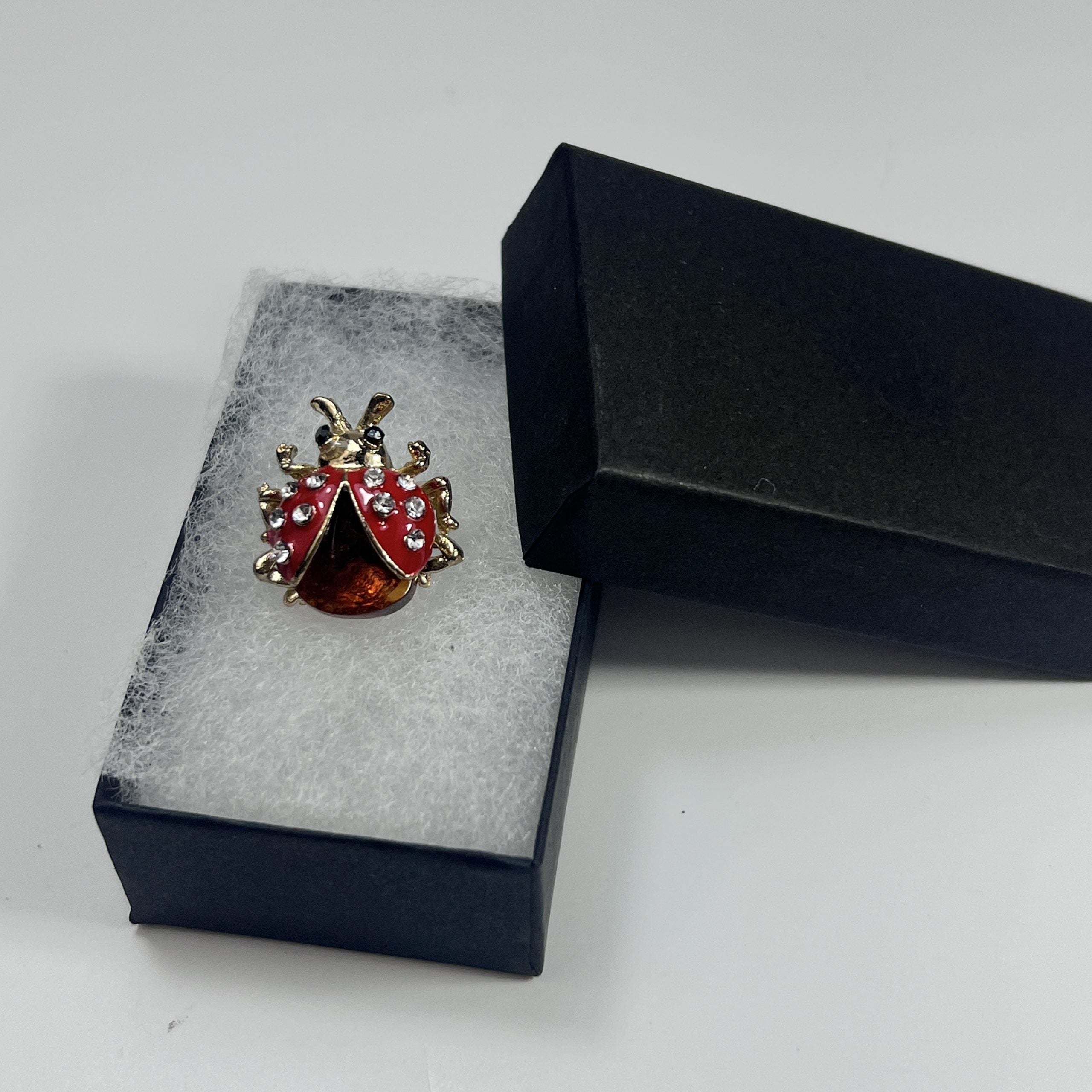 Broche Coccinelle Faite à la main USA Cadeau Ambre Saint Valentin KIZIMA