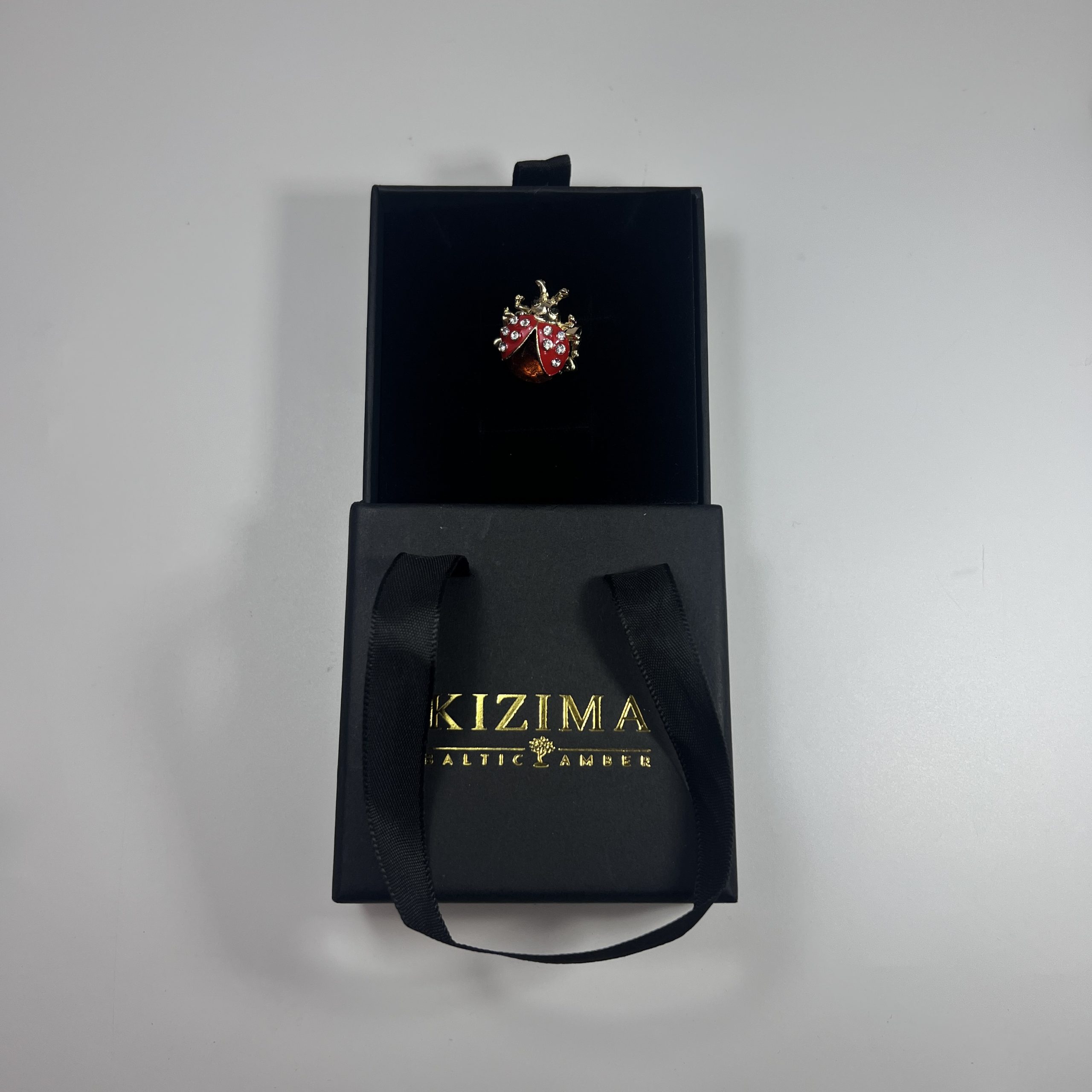 Broche Coccinelle Faite à la main USA Cadeau Ambre Saint Valentin KIZIMA
