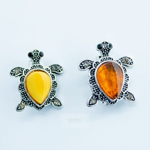 USA HANDMADE Brooch Turtle Amber Valentine's Day Gift KIZIMA