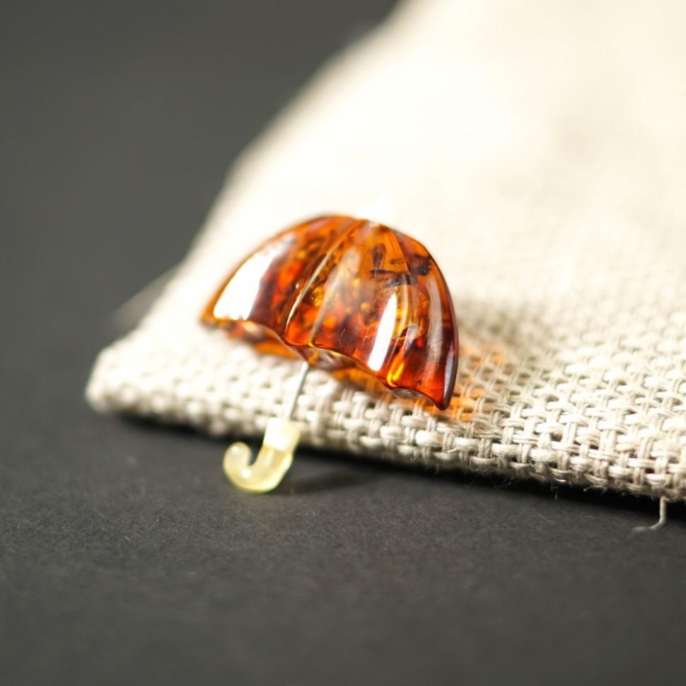 USA KIZIMA HANDMADE Amber Brooch for women Umbrella Valentine's Day Gift