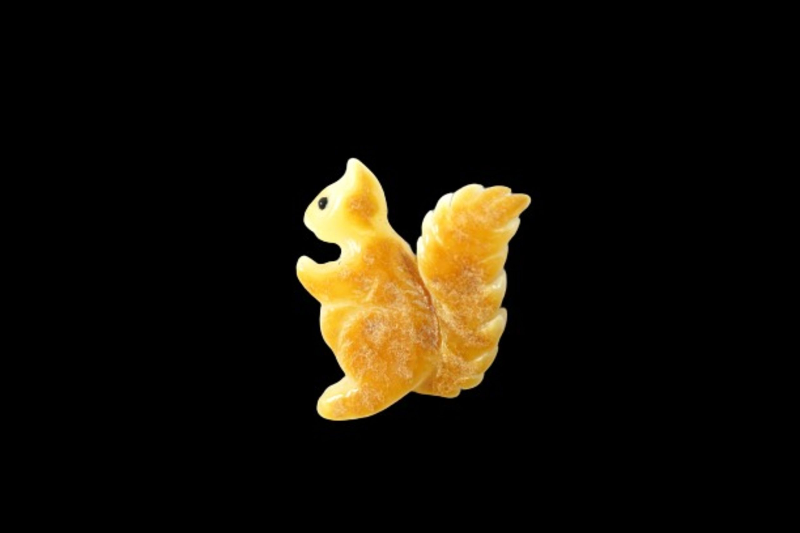 USA KIZIMA Handmade Baltic Amber Brooch Squirrel Gift Valentine's Day Gift